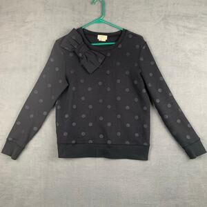 Kate Spade Glitter Dot Bow Sweatshirt Size XS Preppy